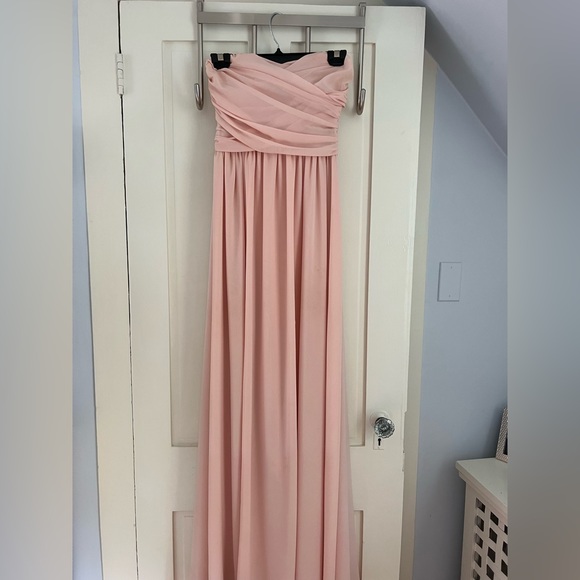 knee length dresses for ladies Frances Light Pink A-line Spaghetti Straps Tulle Prom Dress with Appliques main image 1